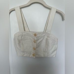 Wilfred Linen Top - Ivory - XS